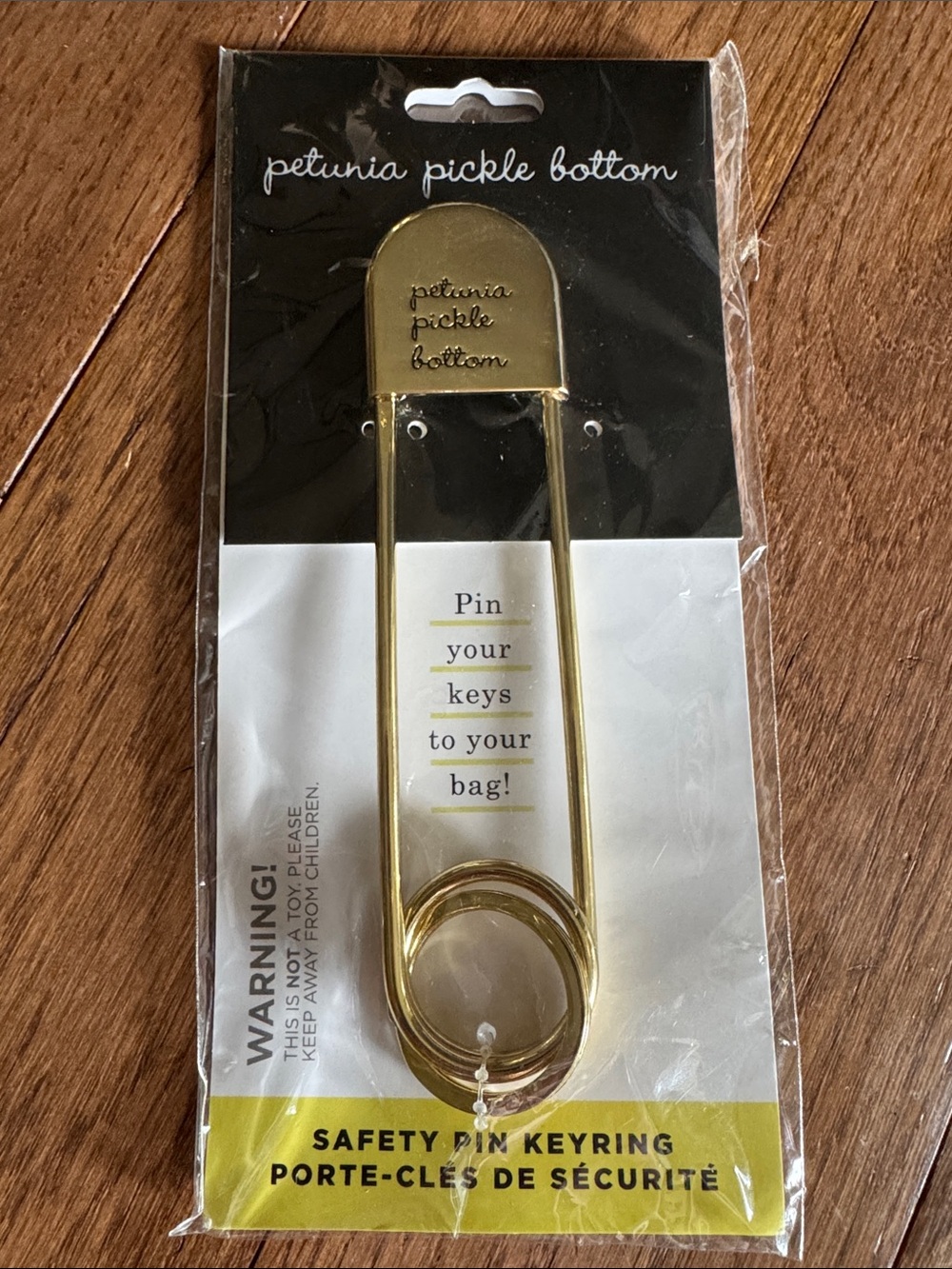Petunia Pickle Bottom Safety Pin Keyring